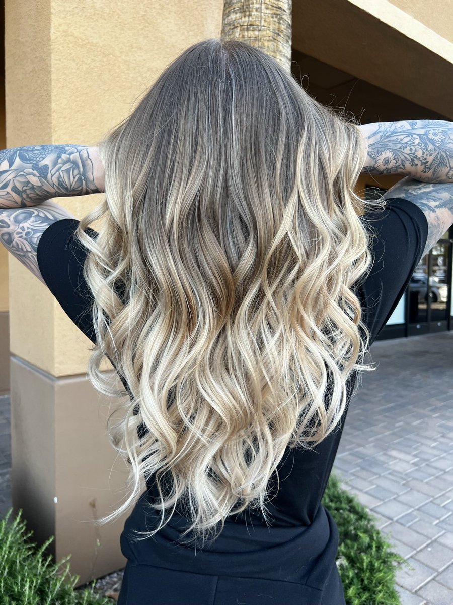 Before &amp; after balayage. #balayage #blondes #blondebalayage #hairtransformation #Salonx #Salonxhairlounge