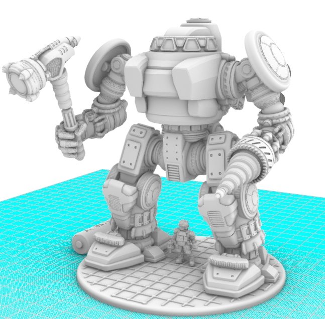 johnbearross's tweet photo. Dwarf mech WIP 
Laser-tipped core drill.
#battletech #votonn #dwarves #squats https://t.co/GabgPl664I