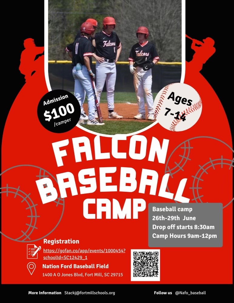 Falcon Baseball Summer Kid Camp 
Information is below 

#GoFalcons