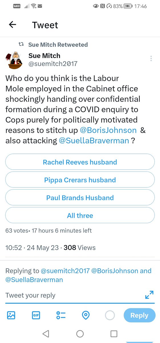 Is Sue telling us that Tories would cover up law breaking by their faves, if 'Labour Moles' weren't around to stop such? 🤔
How very strange, from the so-called party of law and order...! 🙄
#ToryCriminalsUnfitToGovern
#oneruleforthem