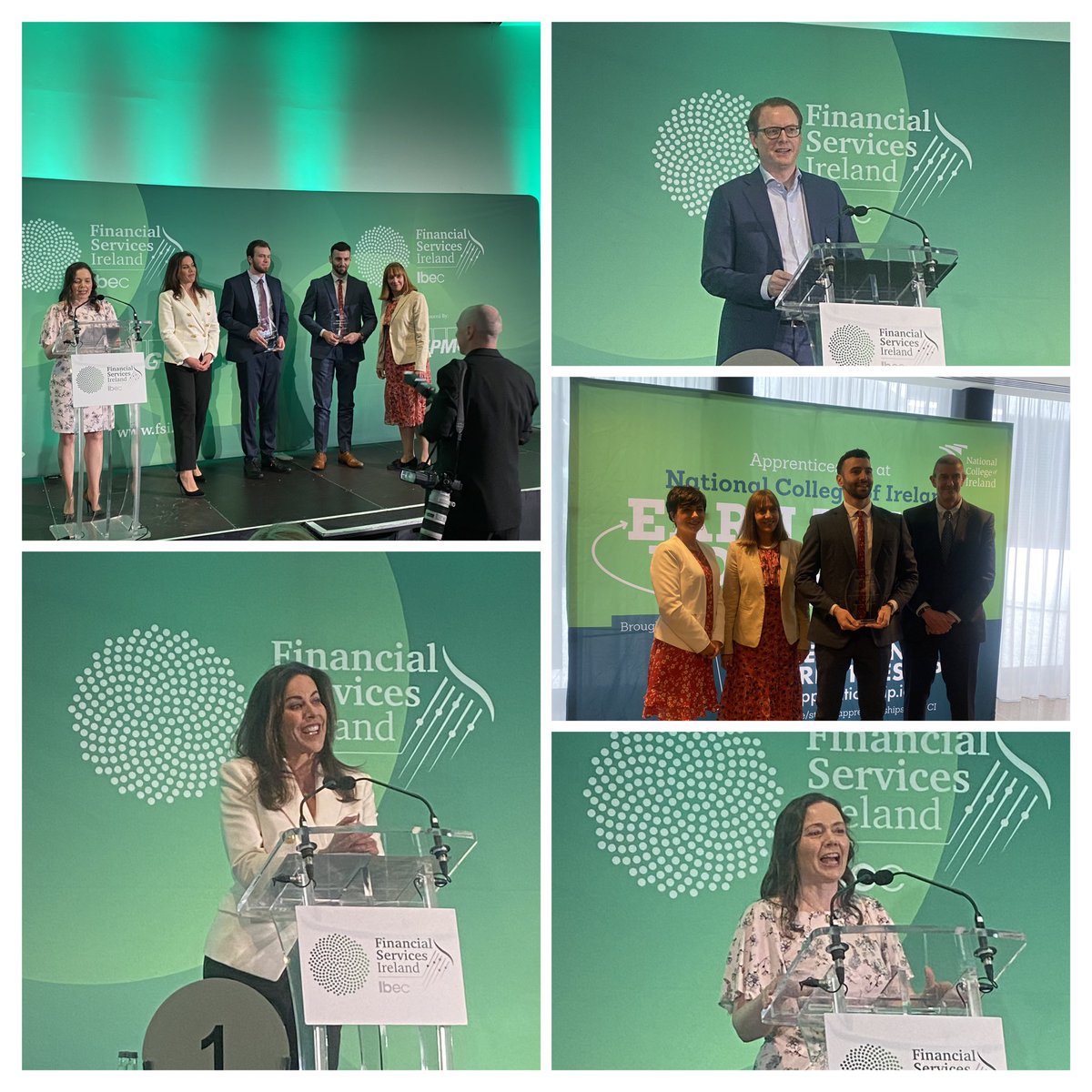 Thanks to Patricia Callan &amp; <a href="/FSI_Irl/">Financial Services Ireland (FSI)</a> team for today’s annual FSI lunch (sponsored by <a href="/KPMG_Ireland/">KPMG Ireland</a>) where awards were presented to @ncirl’s top scoring IFS Apprentices by Minister <a href="/CarrollJennifer/">Jennifer Carroll MacNeill TD</a> &amp; NCI President <a href="/ginaquin/">gina quin</a> 👏👏👏 <a href="/apprenticesIrl/">Apprenticeship Irl</a> #GenerationApprentice <a href="/DeptofFHed/">Department of Further and Higher Education</a>