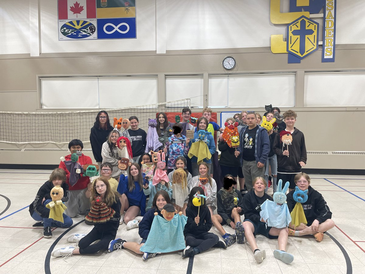 What an amazing job our grade 7/8 class did performing their puppet show today to our grade 1 students! <a href="/StMarySchool2/">St Mary School</a> <a href="/HolyTrinitySD/">Holy Trinity</a>