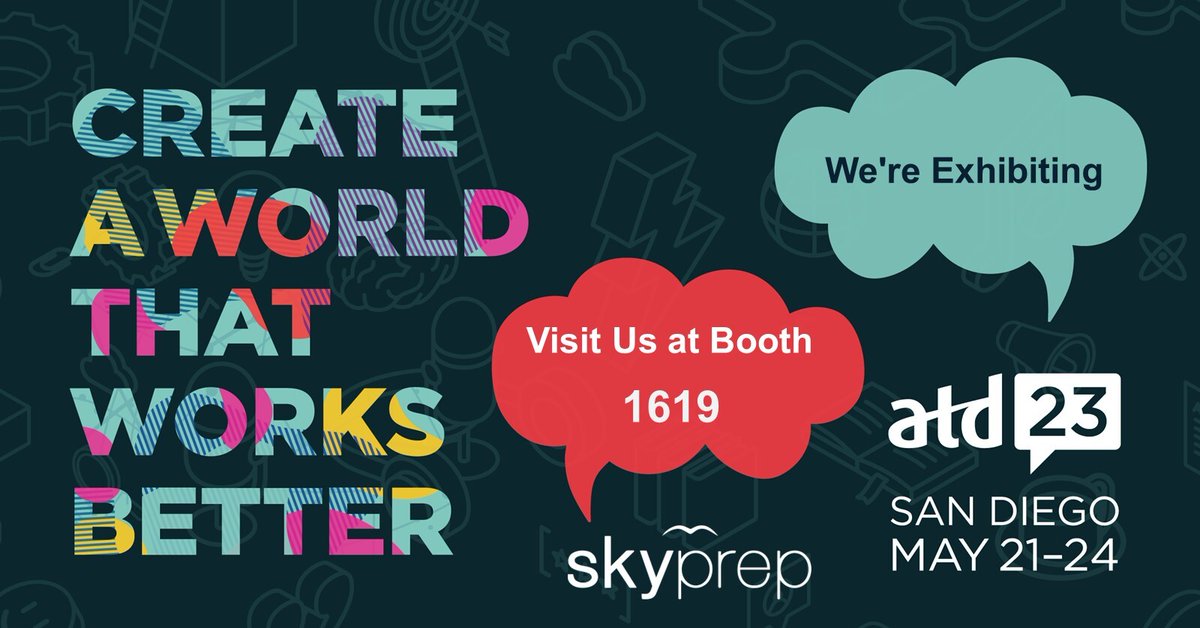 We’re very excited to be at ATD 2023! Come visit us at Booth 1619 to check out SkyPrep's intuitive LMS. Engaging courses are just a few clicks away! 🤩 #SkyPrep #ATD2023 #eLearning