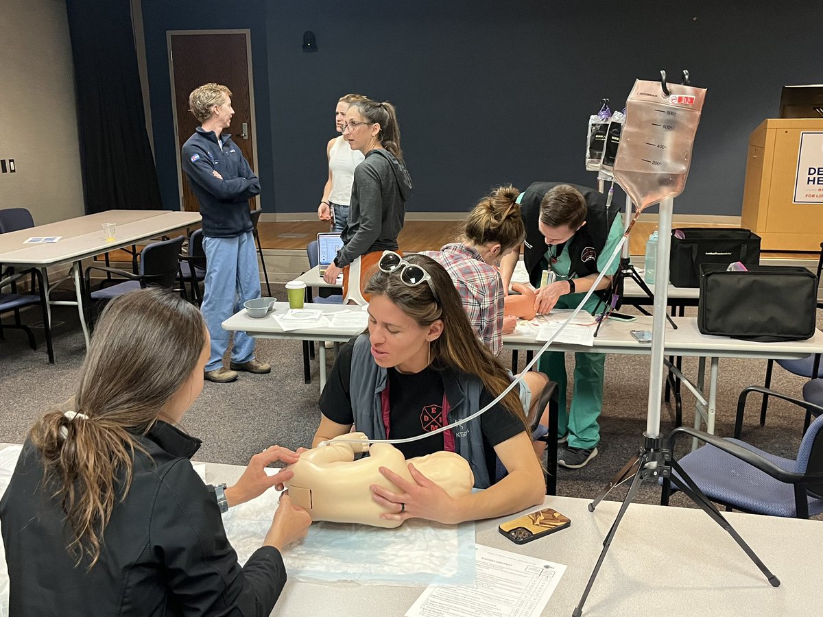 Yesterday, our intern class got hands-on practice with 3 High Acuity Low Opportunity (HALO) procedures guided by senior residents and faculty. Chest tubes, lateral canthotomy/cantholysis, and neonatal lumbar punctures.