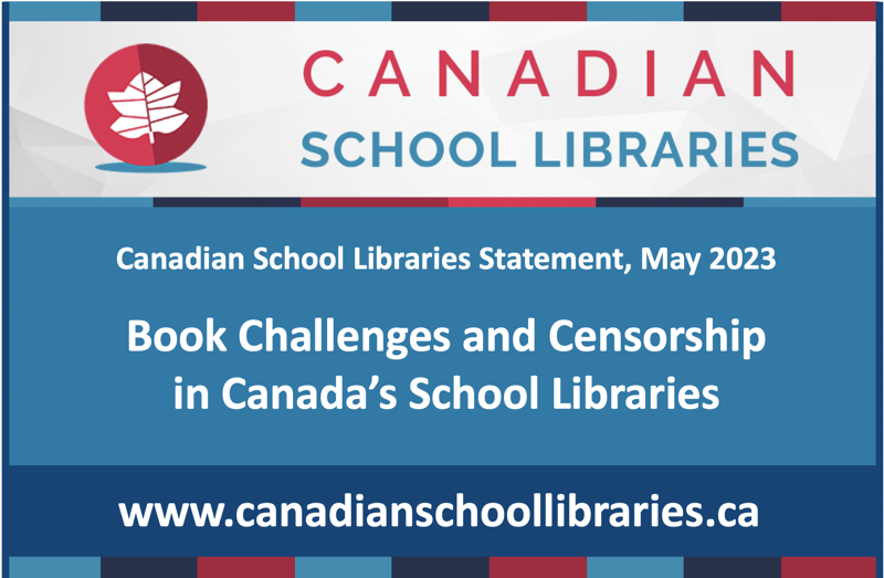 CSL Statement: Book Challenges and Censorship in Canada's School Libraries: canadianschoollibraries.ca/wp-content/upl…  <a href="/CFLAFCAB/">CFLA-FCAB</a> <a href="/CFE_TMU/">Centre for Free Expression</a>