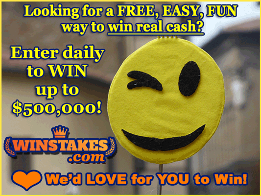 win_winstakes's tweet photo. 😉It's Free, Easy and Fun to #win cash prizes with #Winstakes!😊
Keep entering daily: https://t.co/j9fVFxZsbu
❤️We'd LOVE for YOU to Win!🥰 https://t.co/e08bLwvCbC