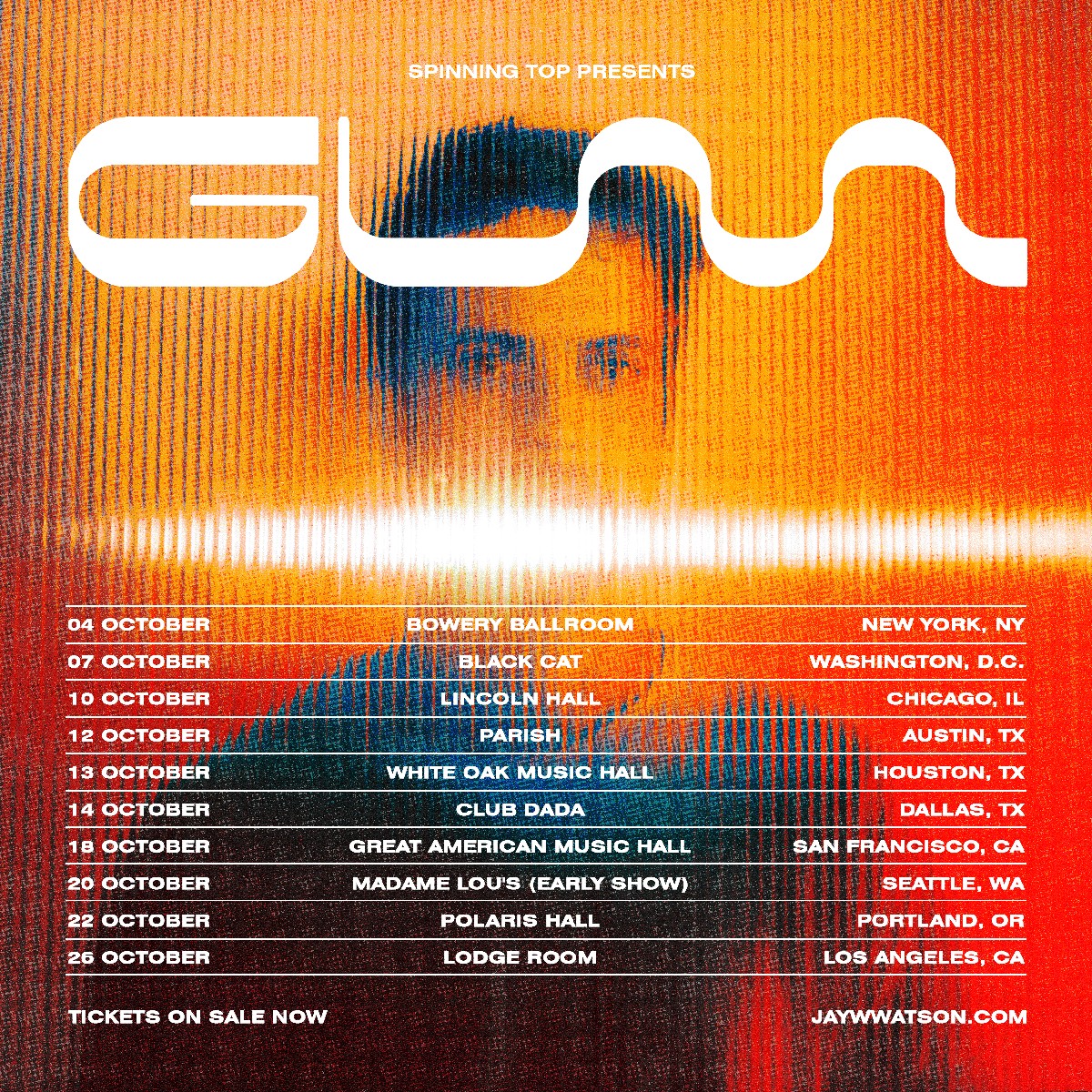 Spinning Top (@spinning_top) on Twitter photo Very pleased to announce that <a href="/jay_w_watson/">GUM</a> has TOUR DATES in 2023🤸💫 🎉
Tickets on sale Friday, with pre-sales in Chicago + SF (DM for code!)
jaywwatson.com
posters by <a href="/PollenArtsClub/">Pollen Arts Club</a> & photos by <a href="/grantspanier/">grant spanier</a> Very pleased to announce that <a href="/jay_w_watson/">GUM</a> has TOUR DATES in 2023🤸💫 🎉
Tickets on sale Friday, with pre-sales in Chicago + SF (DM for code!)
jaywwatson.com
posters by <a href="/PollenArtsClub/">Pollen Arts Club</a> & photos by <a href="/grantspanier/">grant spanier</a>