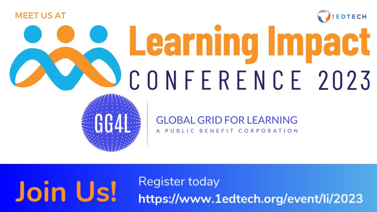 SchoolDayInc's tweet image. Global Grid for Learning is a proud Diamond sponsor of #LearningImpact23. We hope we’ll see you in Anaheim June 5 – June 8. @LearningImpact
