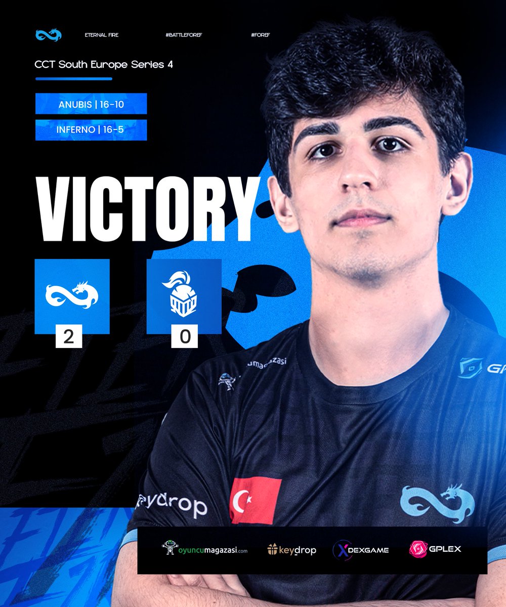 Günü harika bir galibiyetle kapatarak CCT South Europe’ta yarı finale yükseliyoruz! GGWP @ITBesports 👋

⚔️ #battleforEF #forEF