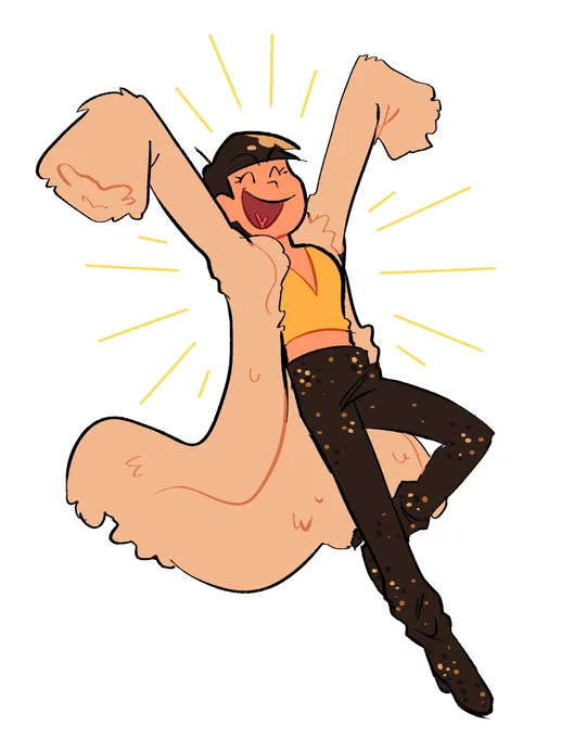 osomatsu  birthday today  so im gonna make a thread of my fav arts i did of these guys back in the day . Jyushimatsu first cause hes the best 