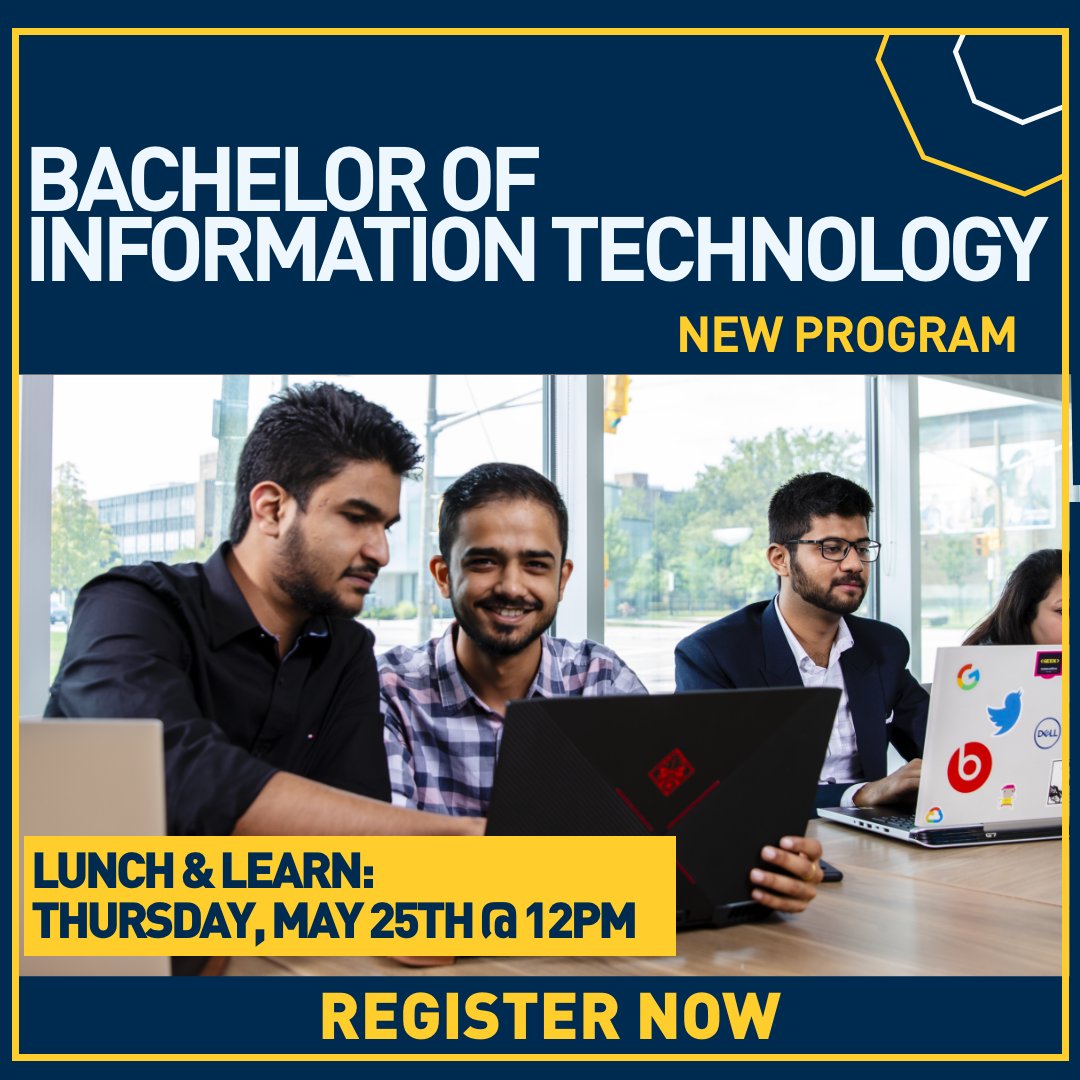 SenecaPathways's tweet image. Looking to pursue a career in information technology? 💻

Join @UWindsor tomorrow for the Lunch &amp;amp; Learn to see how you can pathway into the Bachelor of Information Technology program at @UWindsor.

More info here: senecacollege.ca/pathways/event… 

#SenecaPathways
