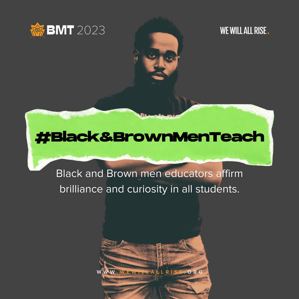 We Will All Rise works to increase the representation of Black and Brown men educators in classrooms and school buildings in the regions where we operate. 

#WeWillAllRise #BMT2023 #BlackandBrownMenTeach