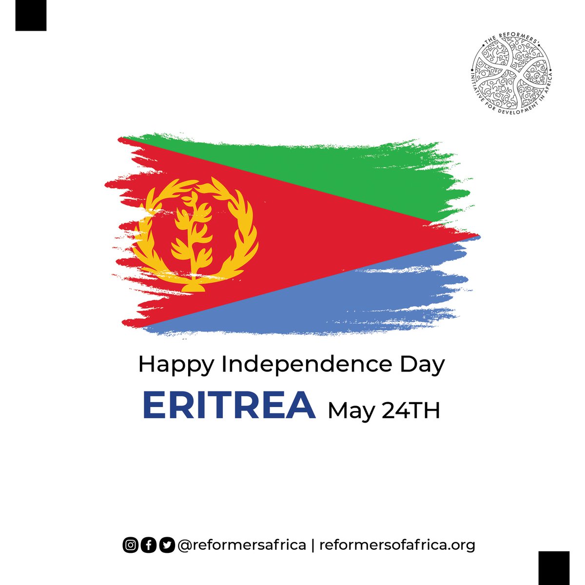 Happy Independence Day, Eritrea!

Eritrea is a country in East Africa with its capital and largest city in Asmara. It is bordered by Ethiopia and South Sudan in the West and Djibouti in the South. It has eight official languages and nine ethnic groups. Eritreans have come a long