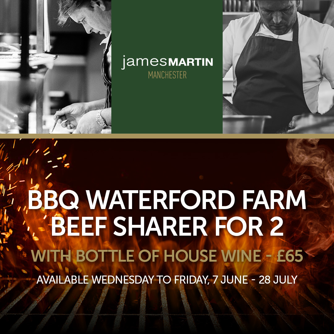 We are turning up the heat this summer with this incredible sharer for 2! For all the details or to Book: loom.ly/-nuchbw T&Cs apply. Price based on 2 sharing. Booking Essential. Over 18s only. drinkaware.co.uk #jamesmartinmanchester