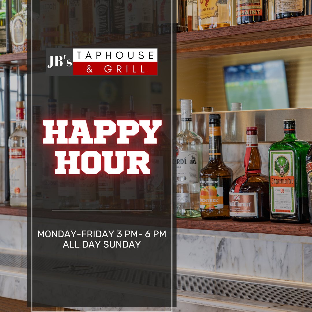 Love Happy Hour here at JB's? Sign up for our VIP club and get a chance for a private (up to 8 people) JB's Happy Hour Party!

#pnwfood #JBsTaphouseAndGrill #pnwrestaurant #craftbeernerd #washingtonfoodies #pnwbeer #pnwcraftbeer #Taphouse #happyhour