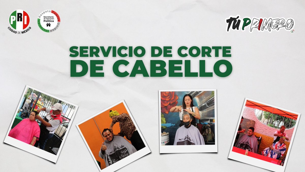 OPOLPRICDMX1's tweet photo. En nuestras jornadas de servicios #TúPRImero contamos con l@s mejores estilistas en beneficio de todos los vecinos y vecinas que quieran un cambio de imagen o mantener saludable su cabello. 🙌🏻🇲🇽 https://t.co/dkpTwSJH5k