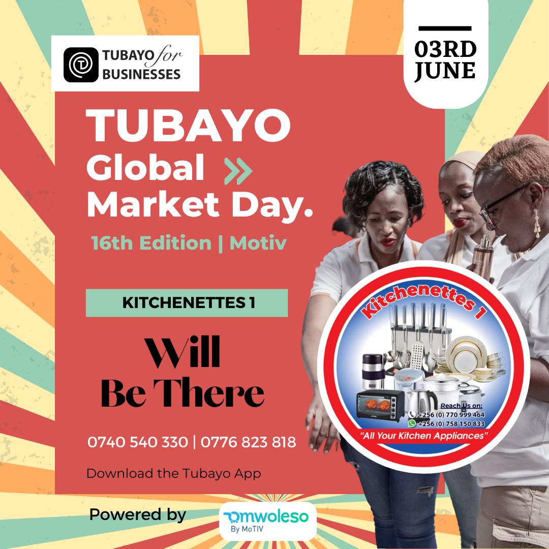 Are you out there planning to upgrade your kitchen ware to a modern one....

Worry not as kitchenettes will be available at #TubayoMarketDay to show case all they got.

Come through and get the best products from our own local sellers and makers