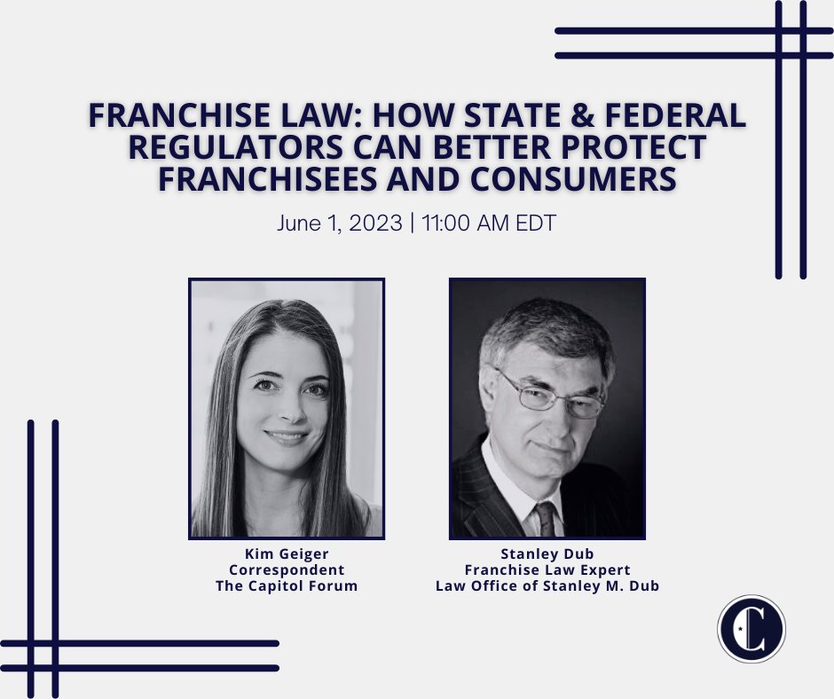 Join us for a conference call on June 1st at 11:00 am ET. Our correspondent @kimgeiger will talk with @StanleyMDub, a lawyer who specializes in franchise law. RSVP here: attendee.gotowebinar.com/register/40892…