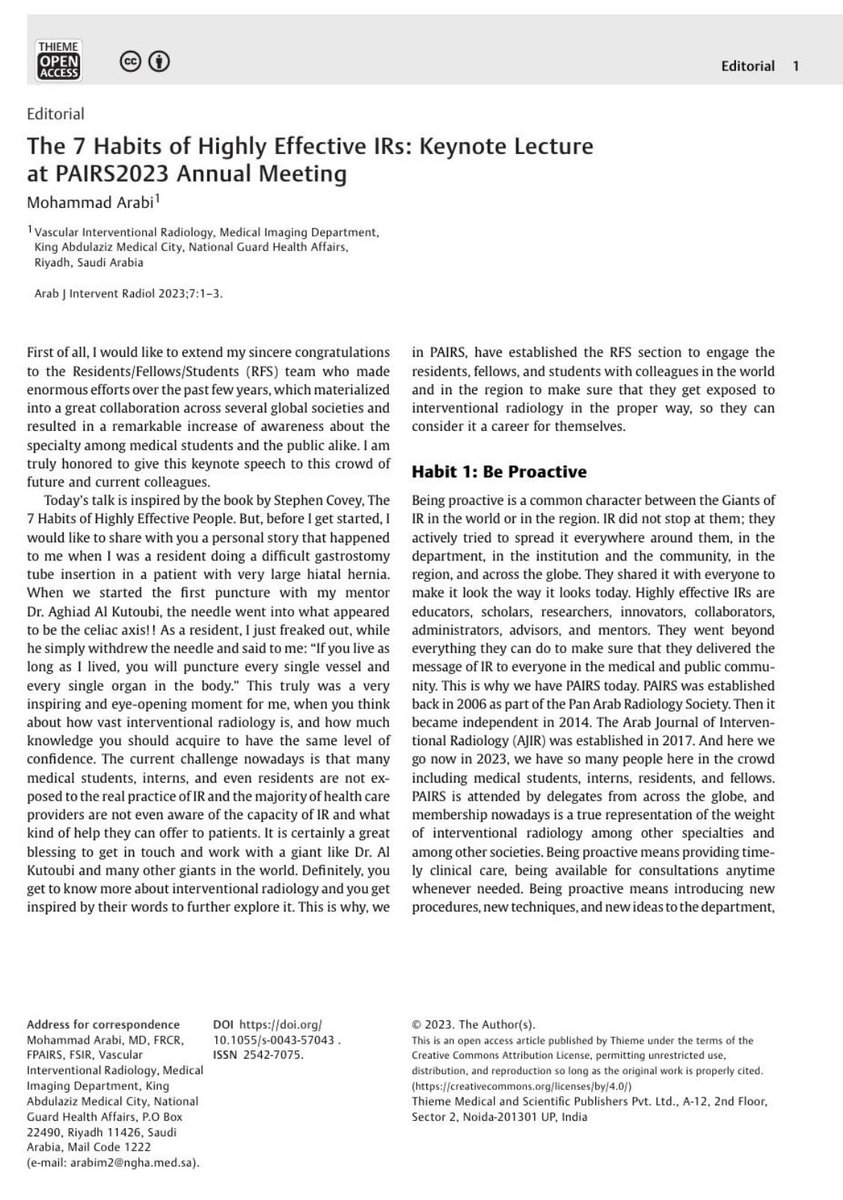 Mohammad Arabi (@marabi2004) on Twitter photo The 7 Habits of Highly Effective IRs thieme-connect.com/products/ejour… <a href="/pairsmedia/">PAIRS</a> <a href="/sirs_ksa/">Saudi Interventional Radiology Society</a> <a href="/SIRspecialists/">Society of Interventional Radiology</a> <a href="/SIRRFS/">SIR RFS</a> <a href="/ETF_IRtrainees/">CIRSE European Trainee Forum</a> <a href="/TraineesBSIR/">BSIR Trainees (British Society of IR Trainees)</a> <a href="/CAIRweb/">Canadian Association for Interventional Radiology</a> <a href="/thegestgroup/">GEST -Global Embolization Symposium & Technologies</a> <a href="/ahmed_kamel_ir/">Ahmed Kamel MD, PhD, FSIR</a> <a href="/TheRealDoctorOs/">Osman Ahmed</a> <a href="/ClinicsEra/">KARIM ABD EL TAWAB</a> <a href="/Rana_TM_Khafagy/">Rana Tarek M. Khafagy</a> <a href="/mo_hamady/">Mo Hamady</a> @GregMakris23 <a href="/JafarGolzarian/">Jafar Golzarian, MD FSIR</a> <a href="/RefaatSalman/">Refaat Salman</a> The 7 Habits of Highly Effective IRs thieme-connect.com/products/ejour… <a href="/pairsmedia/">PAIRS</a> <a href="/sirs_ksa/">Saudi Interventional Radiology Society</a> <a href="/SIRspecialists/">Society of Interventional Radiology</a> <a href="/SIRRFS/">SIR RFS</a> <a href="/ETF_IRtrainees/">CIRSE European Trainee Forum</a> <a href="/TraineesBSIR/">BSIR Trainees (British Society of IR Trainees)</a> <a href="/CAIRweb/">Canadian Association for Interventional Radiology</a> <a href="/thegestgroup/">GEST -Global Embolization Symposium & Technologies</a> <a href="/ahmed_kamel_ir/">Ahmed Kamel MD, PhD, FSIR</a> <a href="/TheRealDoctorOs/">Osman Ahmed</a> <a href="/ClinicsEra/">KARIM ABD EL TAWAB</a> <a href="/Rana_TM_Khafagy/">Rana Tarek M. Khafagy</a> <a href="/mo_hamady/">Mo Hamady</a> @GregMakris23 <a href="/JafarGolzarian/">Jafar Golzarian, MD FSIR</a> <a href="/RefaatSalman/">Refaat Salman</a>