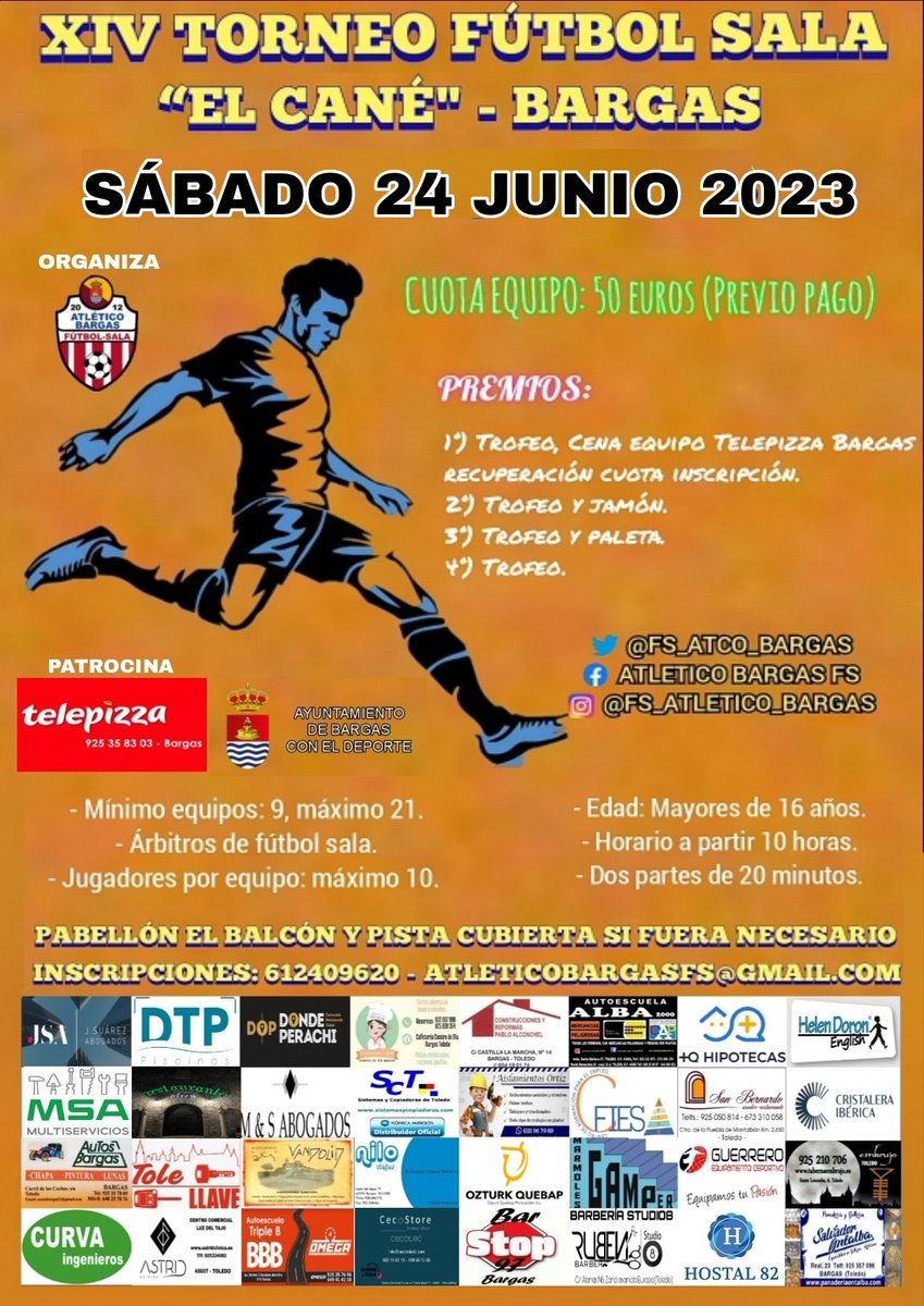 StarTeamTorneos's tweet photo. TORNEO EL CANÉ BARGAS
EN SU 14 EDICIÓN
SÁBADO 24 JUNIO 2023
INSCRIPCIONES ABIERTAS 612409620 https://t.co/uYLQoveAhV