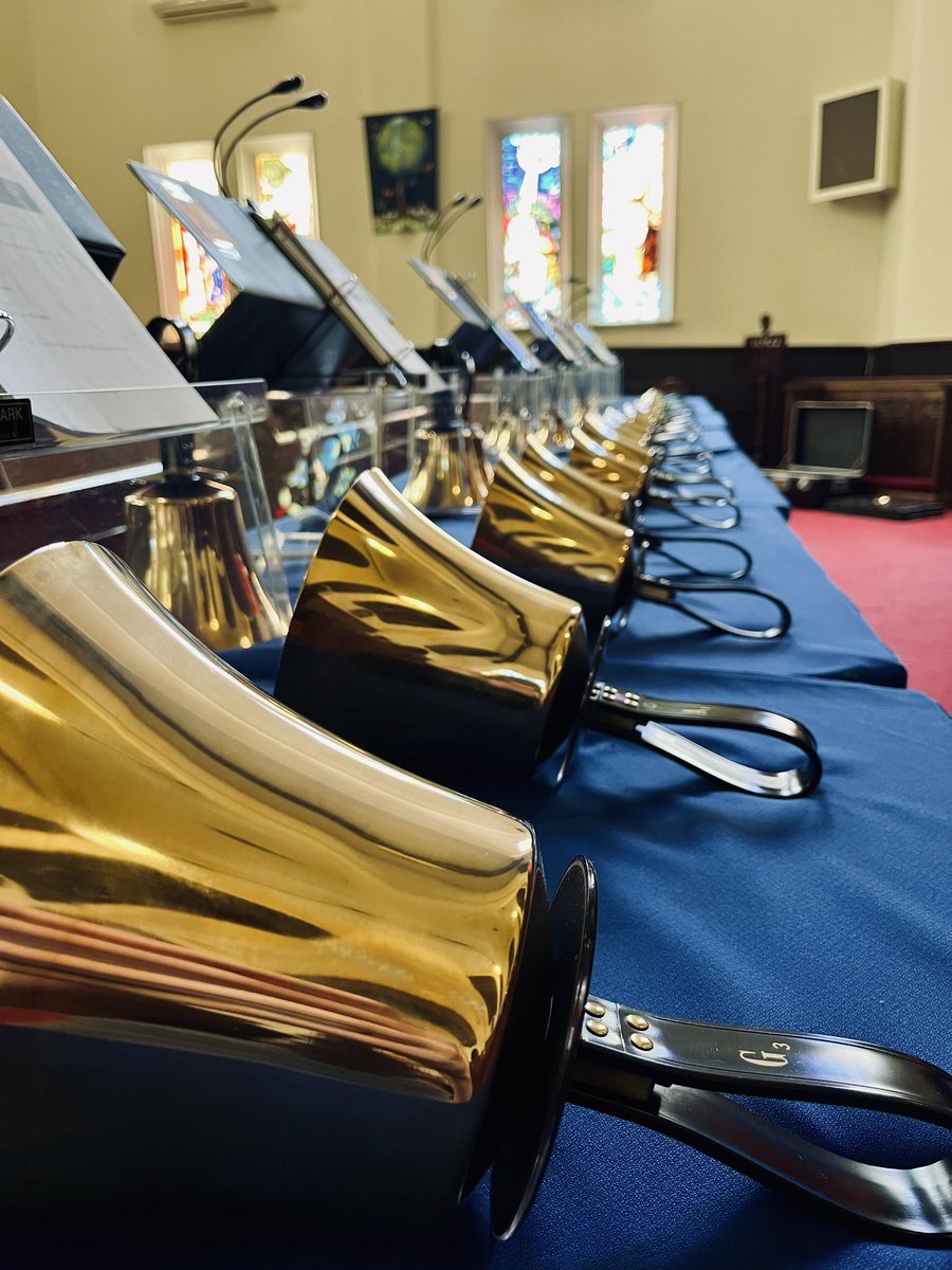 All set up for another Learn to Ring session tonight! It’s been so much fun the last few weeks… two more to go!! 🔔

#handbells #ogehr #bellchoir #communitymusic