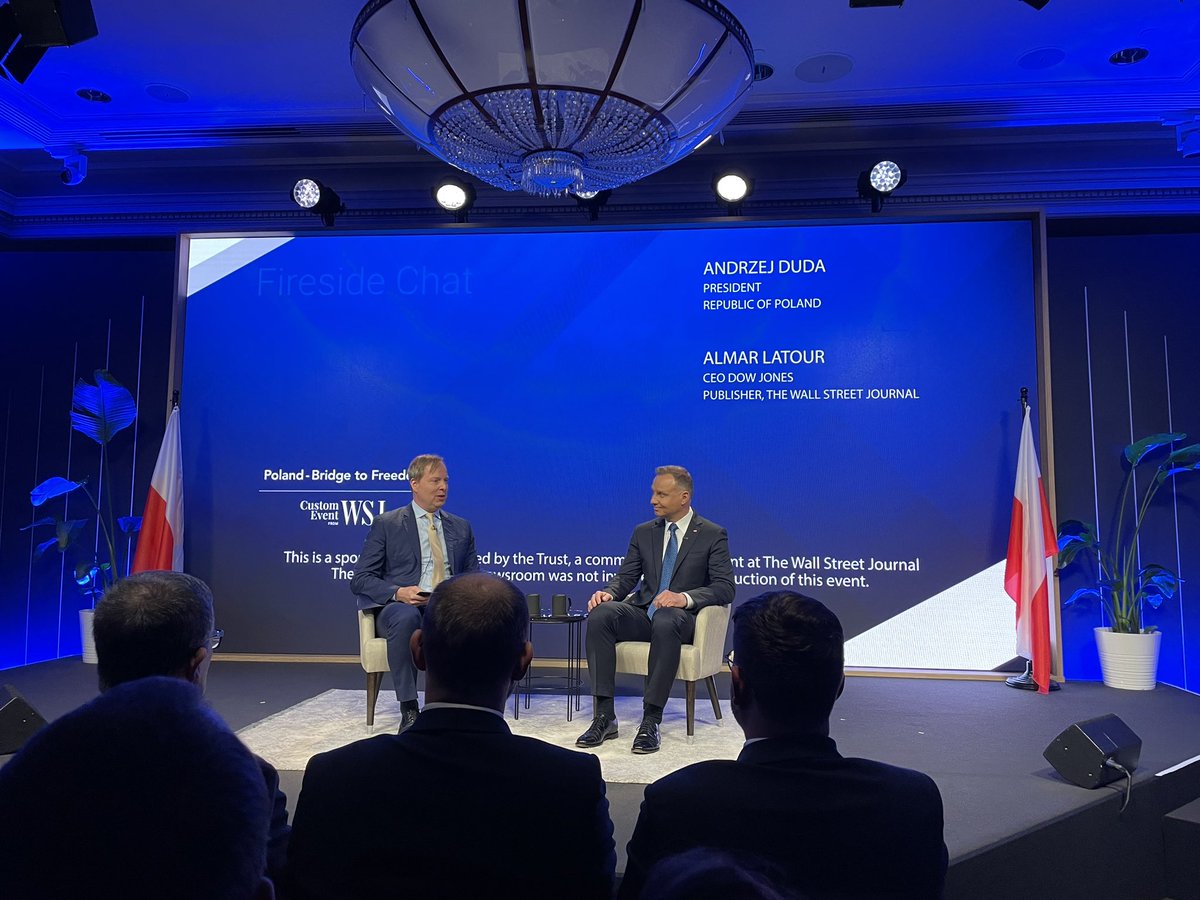 luk0w's tweet photo. This was a truly special @WSJ #ceocouncil covering not only current economic challenges but also giving voice to Polish bluechips and @prezydentpl. Congratulations to @DGPrawna for making this happen! A lot of meaningful conversations. https://t.co/XYFgTHVVpB