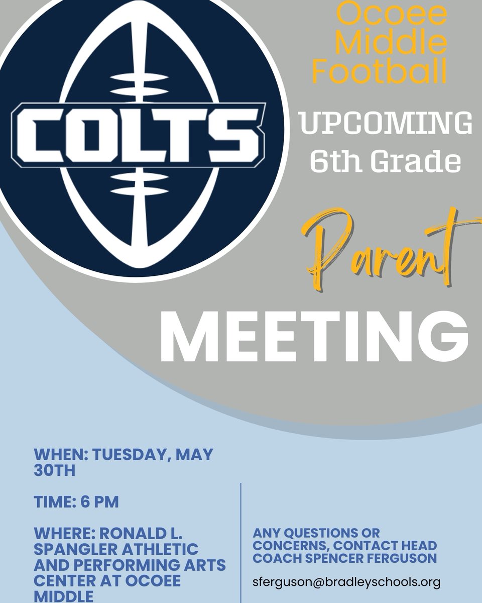 Less than a week away from our upcoming 6th grade meeting. There are no tryouts. Show up and you make the team! Join our stable and help us achieve our #Onegoal! #OPride.