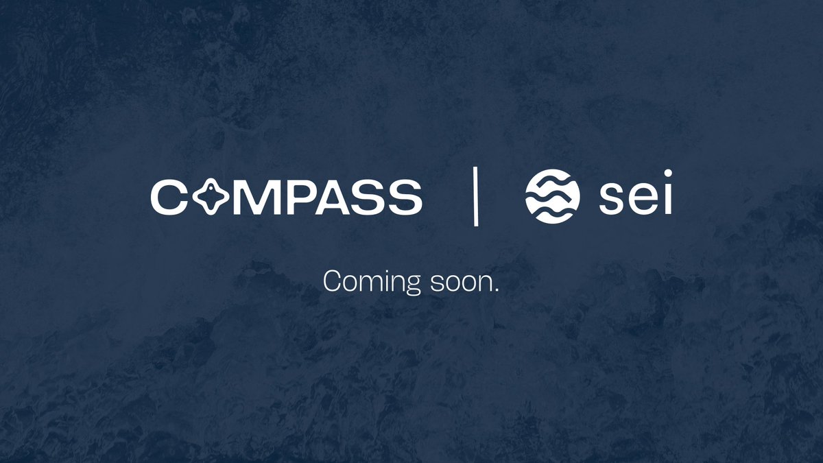 We're excited to unveil Compass, your new trusted wallet on <a href="/SeiNetwork/">Sei</a>

Built for all the #Seilors, Compass is tailor-made for SEI 🚢

Get ready to experience the tides and waves of the fastest L1; with DeFi, staking, NFTs, gaming, and more...

Launching soon.

🧭