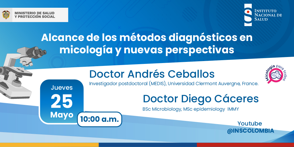 INSColombia's tweet photo. Te esperamos mañana en nuestro #WebinarINS sobre métodos diagnósticos en #MicologiaParaTodos.
Vía @Youtube @INSColombia👇 https://t.co/XDcpH73Cc3