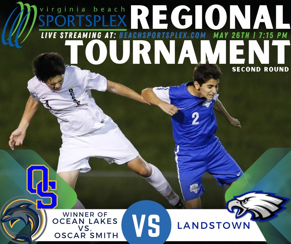 sportsplexvb's tweet photo. We've got the 2nd Round of the Class 6 Region A VHSL Boy's Soccer tournament coming to the Sportsplex on Friday!
Catch the game live or follow on the stream at https://t.co/buAIoNZLuo https://t.co/h3hDvJJqPI