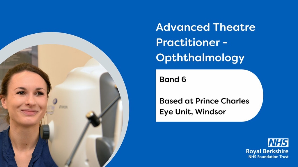 We're hiring an Advanced Theatre Practitioner in #Ophthalmology at Prince Charles Eye Unit which is based in #Windsor. This is a great opportunity for a motivated and enthusiastic individual looking to excel in a busy operating theatre department: bit.ly/3MQPmu7