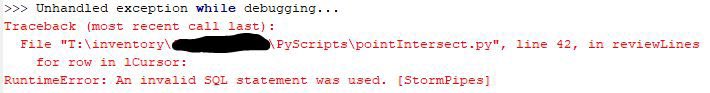 GeoWithJustin's tweet image. ❓: Running into an issue with a new script I’m writing. It’s throwing an exception when it reaches line 42. Not sure what is causing it. Any help would be greatly appreciated.
#Python #arcpy #GIS #gischat