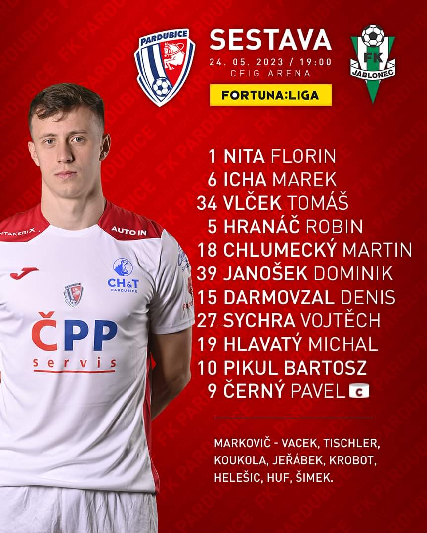 FK_Pardubice's tweet photo. SESTAVA | Jedeme do důležité bitvy! #pcejab https://t.co/AATpLmxwqh