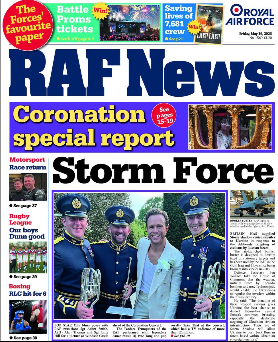 Hold the front page! 📰 #RAFMusic 🎺✈️🥁 is front page in the #RAF #News two issues in a row 👏✈️🤩 With the latest edition of #RAFNews out now, why not visit rafnews.co.uk and subscribe!? #RAFMusic ✈️🎺🥁 #NoOrdinaryJob #RoyalAirForce #NoOrdinaryGig