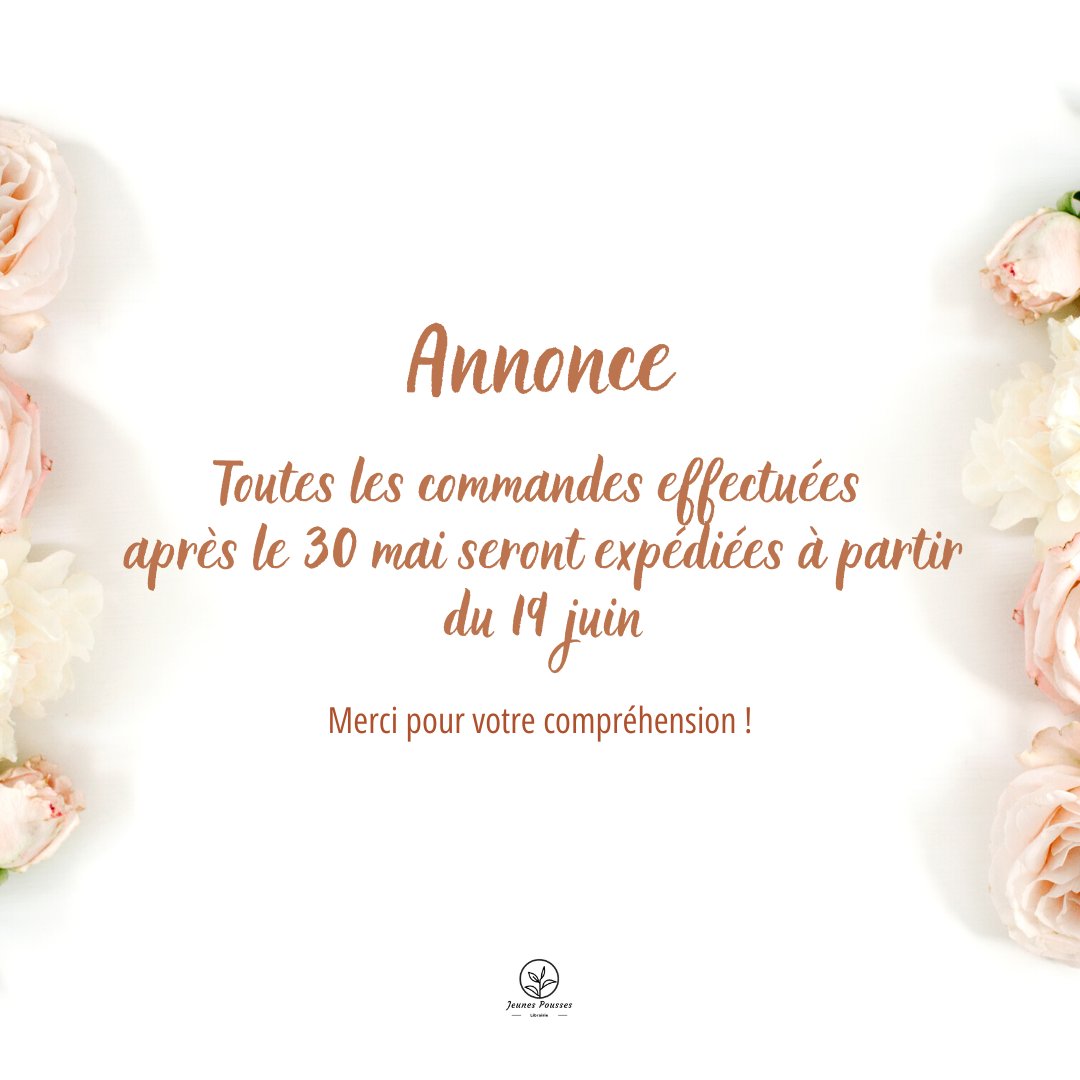 🌱Annonce expédition🌱

Ce week-end, nous serons au salon de Notre-Dame-de-Bondeville (je vous en reparle bientôt) et après, je fais une petite pause dans les commandes. Donc si vous voulez commander un livre sur notre site, c'est le moment !😎

librairiejeunespousses.fr