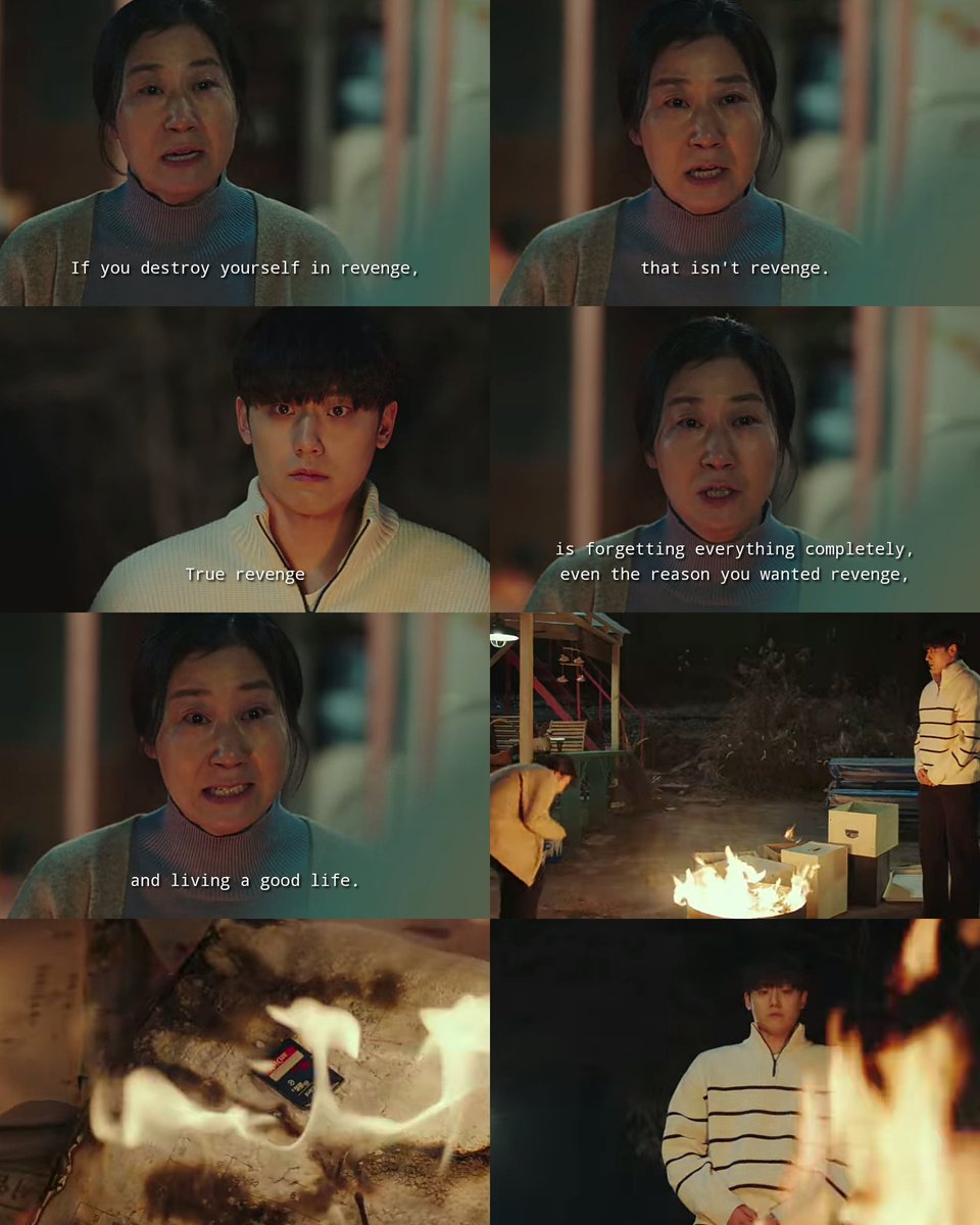 maybe it's just me but this scene kinda pissed me off jshdhdh she impulsively destroyed all the evidence, after all the things kangho did to collect them?? she raised him that way, now just want him to forget......and move on?? 🥲 #TheGoodBadMother #TheGoodBadMotherEp9