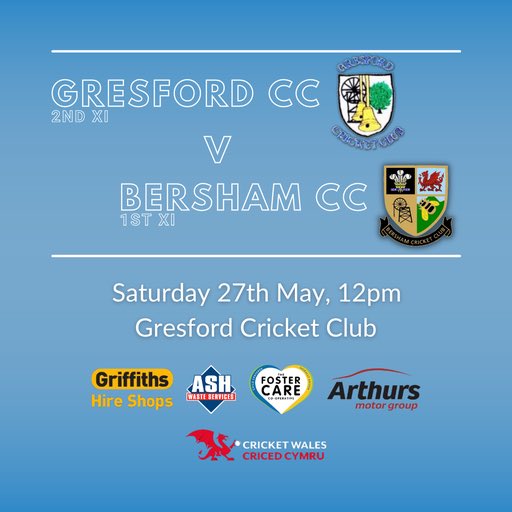 First team travel up the road to face @gresfordcricket 🏏🏏