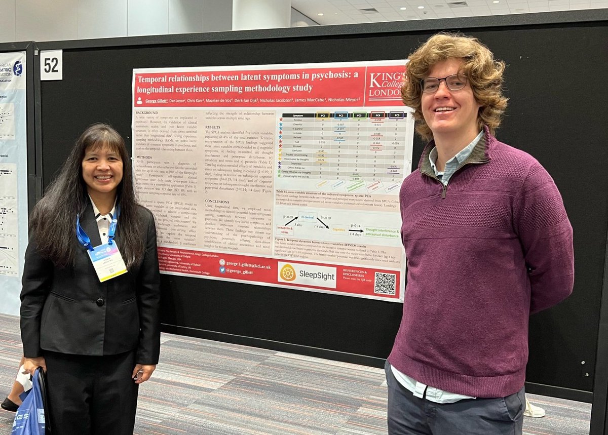 Pleased to present at #APAAM23, analysing data from the @KingsIoPPN SleepSight study led by @gimmenicky. Many thanks to @MariaLapidMD for the welcome as part of the @APApsychiatric Engagement Program