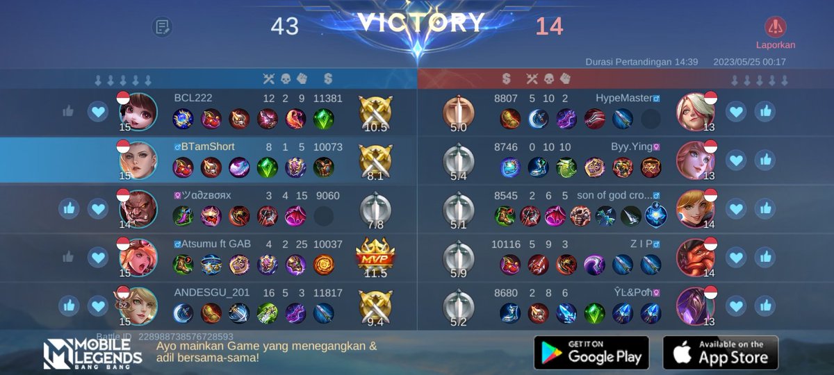 Ayo bergabung dengan tim saya, tantang semua Player MOBA terbaik bersama! 
r8qs.adj.st/appinvites?adj…