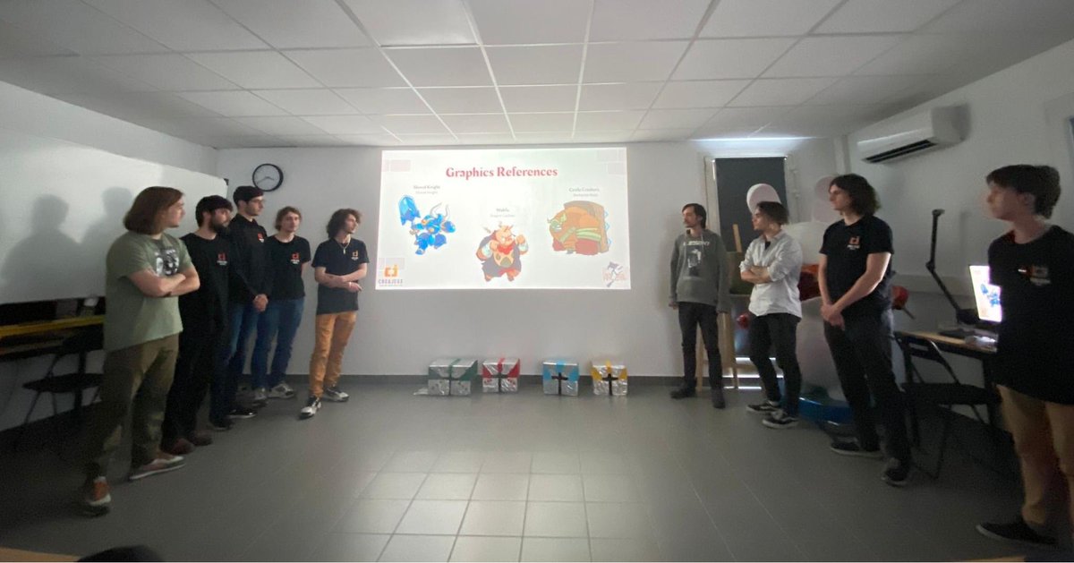 creajeux's tweet photo. [MILESTONE]

À partir d'aujourd'hui et ce jusqu'à la fin de semaine, nos étudiants présentent leur projet de fin d’année.

Félicitations à tous pour cette année et pour votre implication 👏🥳

 #creajeux #projet #Infographie #programmation #formation #jeuxvideo #ecole #milestone https://t.co/TWOShb5OmY