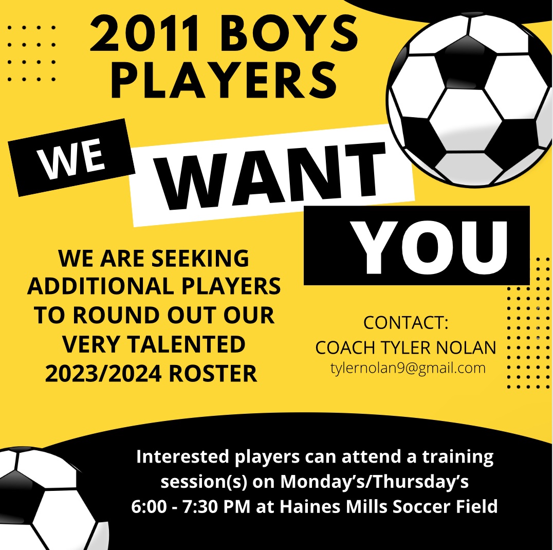 LehighUnited's tweet photo. 2011 Boy’s team are seeking addtl players to round-out a very talented 23/24 roster. 

Interested players can attend a training session(s) on Monday’s/Thursday’s, 6:00 - 7:30 PM at Haines Mills soccer field

#2011boyssoccer #wlusc #soccer #clubsoccer #boyssoccer https://t.co/eSEkQh9PC0