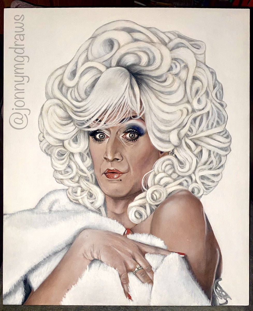 Jonny 🏴🕺🏻 (@jonnymgdraws) on Twitter photo Ta-dah! ✨🎨
Portrait of the late, great Lily Savage. Acrylic painting on 24x20” canvas board. RIP Paul O’Grady. ❤️
If you’d like to give us a RT/share that’d be amazing. Very pleased with this one. Cheers! 🥹
#PaulOGrady #lilysavage #painting #ArtistOnTwitter <a href="/PaulOGrady_FC/">Paul O'Grady FanClub</a> Ta-dah! ✨🎨
Portrait of the late, great Lily Savage. Acrylic painting on 24x20” canvas board. RIP Paul O’Grady. ❤️
If you’d like to give us a RT/share that’d be amazing. Very pleased with this one. Cheers! 🥹
#PaulOGrady #lilysavage #painting #ArtistOnTwitter <a href="/PaulOGrady_FC/">Paul O'Grady FanClub</a>