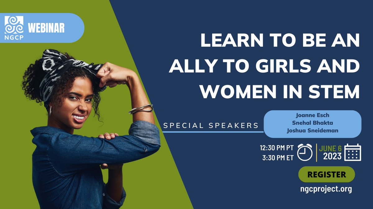 Calling all gender-equity allies! Research shows that men have a key role to play in the advancement of #WomeninSTEM. Join us on June 6 at 12:30 PT to learn strategies and resources to ensure equitable opportunities for women and girls in STEM. bit.ly/3NUQMES