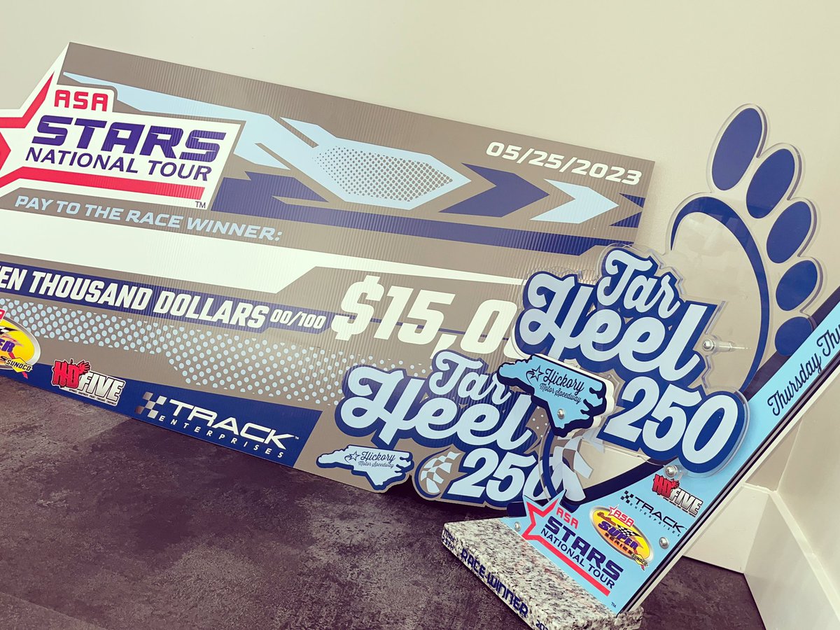 HorvathDesign's tweet photo. This weeks hardware is ready for the trip south. Thursday the Stars of the @racewithstars tour are headed to @hickoryspeedway looking to cross the finish line first and add these badass pieces of hardware to their trophy case. #Designed2Win #HD5DustCollection #TarHeal250 https://t.co/UBHvaOddOp