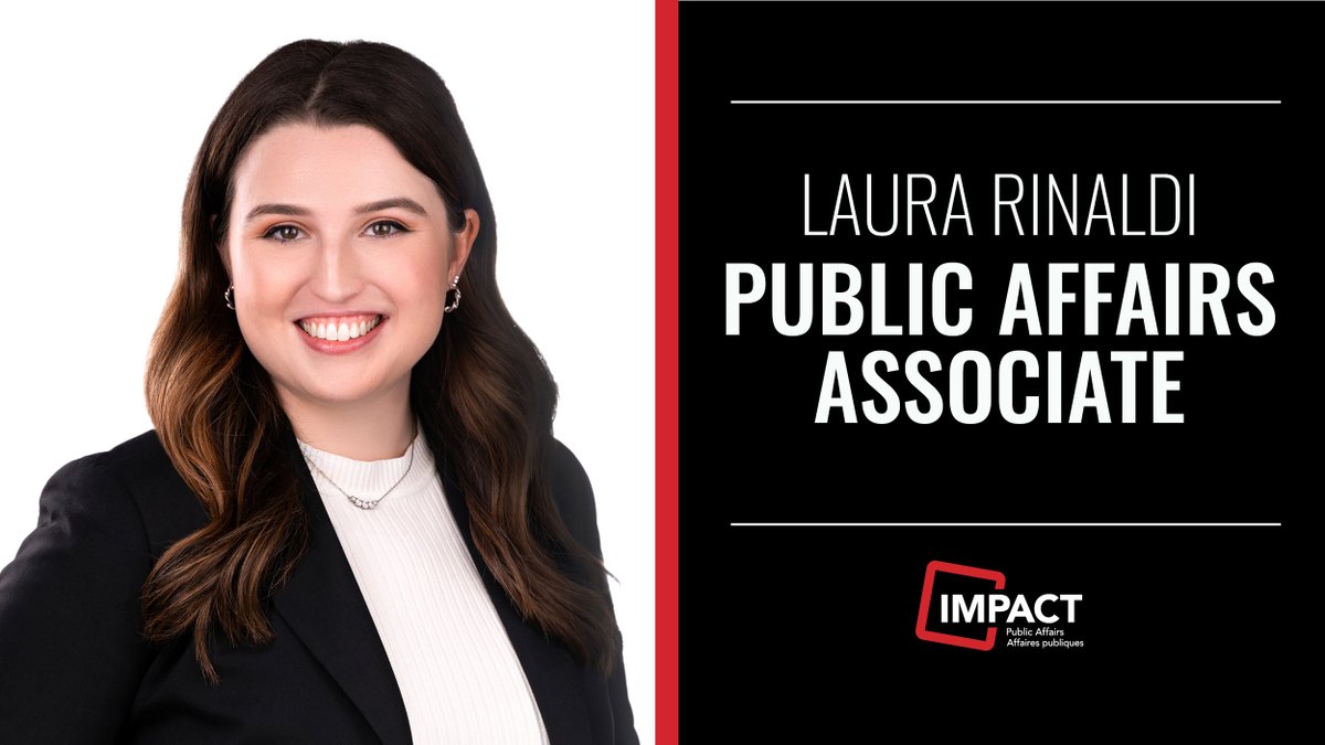 Please join us in congratulating <a href="/lauraprinaldi/">Laura Rinaldi</a> for being promoted to Public Affairs Associate.

Laura brings with her a breadth of experience from working with several Members of Parliament and a Member of Provincial Parliament in Ontario. #cdnpoli