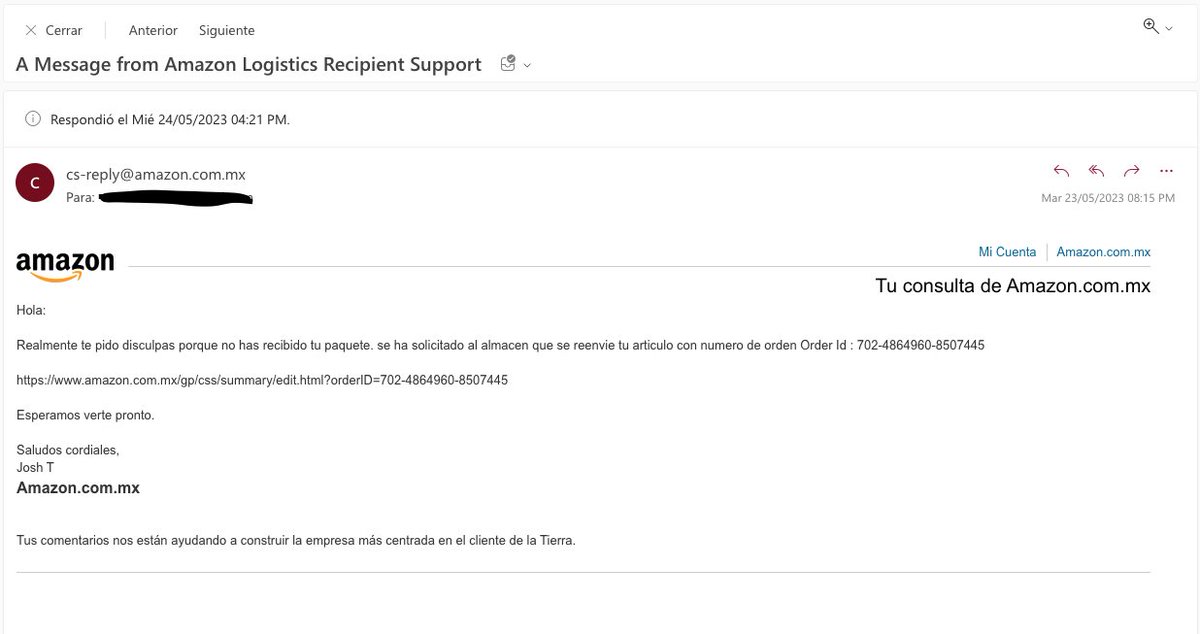 master3D2010's tweet photo. @AmazonHelp Se quedan con tus paquetes. Van los días que saben que no estarás  y lo ponen como ENTREGADO.  Reclamas, no saben ni que decirte, repartidores mañosos,pierden las cosas, según lo encuentran, reenvian y resulta lo PIERDEN! quiero solucion, no reembolso, no burlas https://t.co/9FojcqFl7M