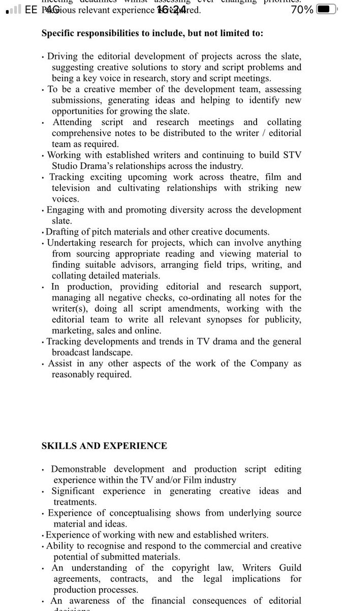 luffers's tweet image. First up, cos I’m a fan & Sarah gave me my first 📺 job & is brilliant to work for…
@STVStudiosDrama are after a #scripteditor. The chance to work across an eclectic slate from the indie behind #elizabethismissing #screw & others.
DEADLINE: 2nd June
uk.linkedin.com/jobs/view/scri…