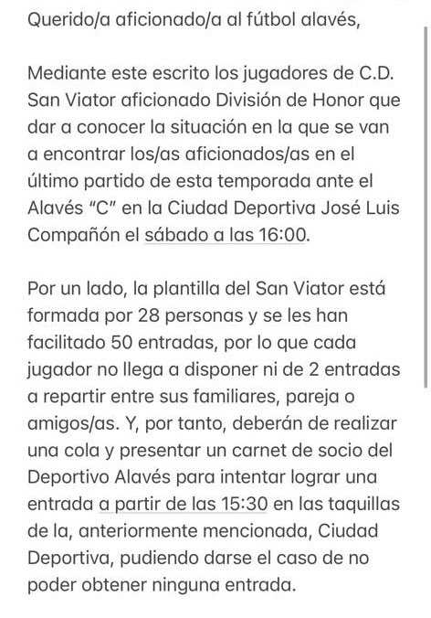 CDSanViator's tweet photo. 📢📢📢

Mensaje de nuestro División de Honor que se juega el ascenso este fin de semana en Ibaia.

#BatBiHiru🍋🍋🍋 https://t.co/YL2jzB2l6G