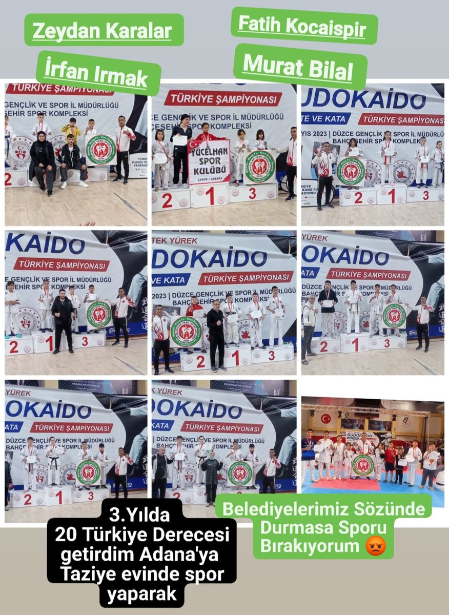 Hasanye29952094's tweet photo. 3 yılda 20 Türkiye derecesi getirdim Taziye evinde spor yaparak
Hem @yuregirbld hem @Adana_Bld sözleri vardı sayın @ZeydanKaralar01 ve @fmkocaispir Başkanlarım Sporu bırakmamı bu cocukların sokaklarda savrulmasını istemiyorsanız konumuzu cözelim. https://t.co/hM61mzmsuy