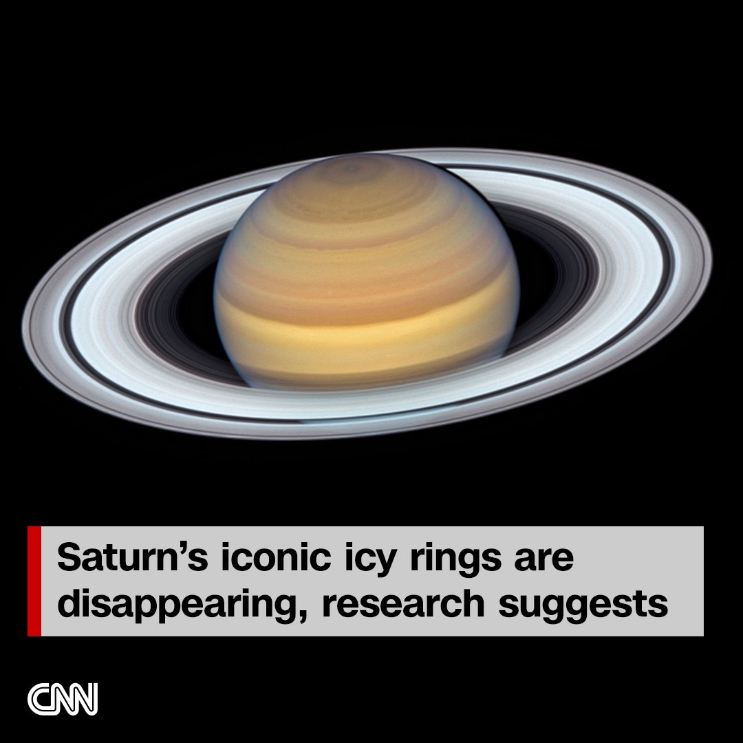 Researchers estimate that Saturn's rings will only be around another few hundred million years at most. cnn.it/4353OnV